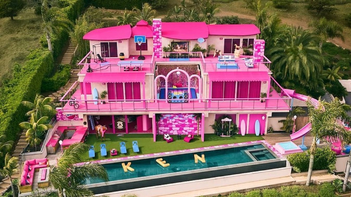 barbie ház, malibu, kalifornia, rózsaszín álomház 