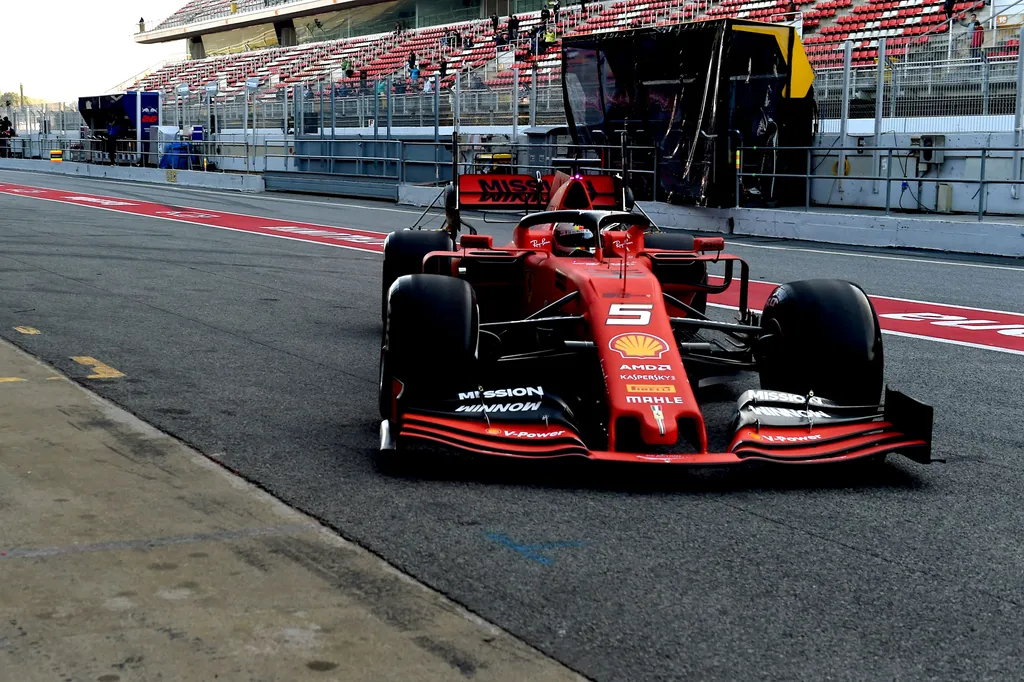 Forma-1, teszt, Barcelona, Sebastian Vettel, Scuderia Ferrari 