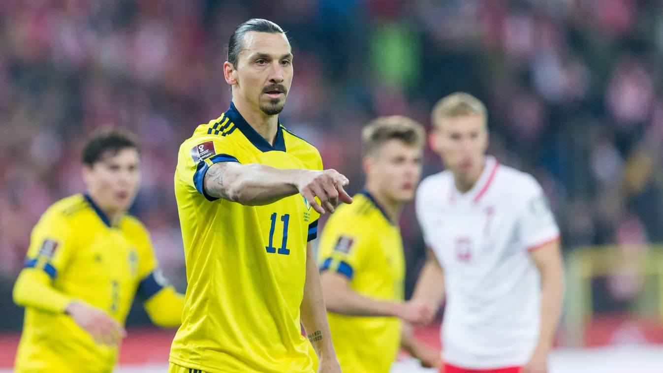 Poland v Sweden: Knockout Round Play-Offs - 2022 FIFA World Cup Qualifier NurPhoto General news March 30 2022 30th March 2022 2022 FIFA World Cup Competition Sport Match e 2022 FIFA World Cup Qualifier knockout round play-off match Zlatan Ibrahimovic Sile