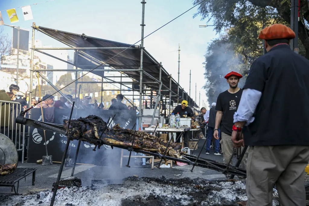 Barbecue, argentína, argentin, sütés, verseny, hús, rendezvény, fesztivál, Buenos Aires 