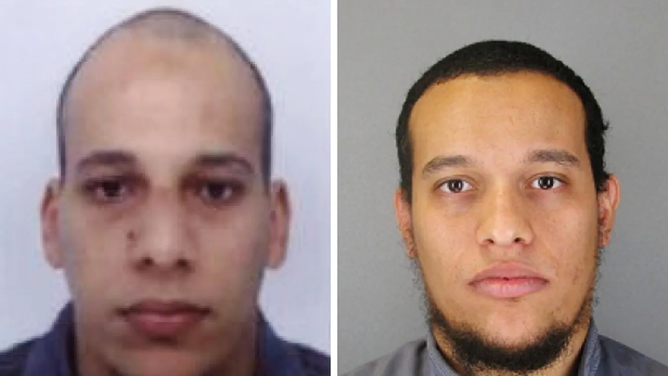 a charlie hebdo elleni terrortámadás gyanúsítotjai, franciaország, párizs, Cherif Kouach Said Kouachi 