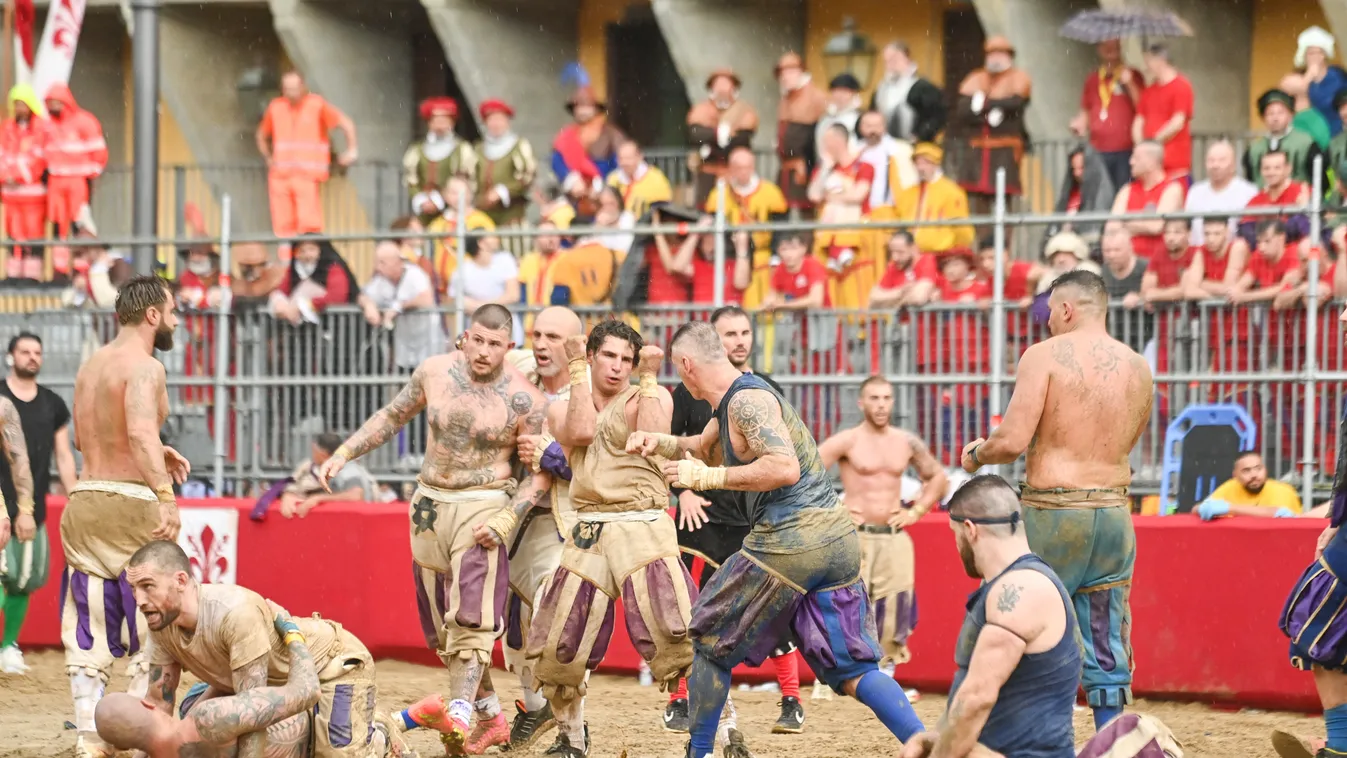 Calcio Storico Fiorentino, sport, történelmi, hagyományőrző, brutális, firenze, játék, küzdelem, labdajáték 