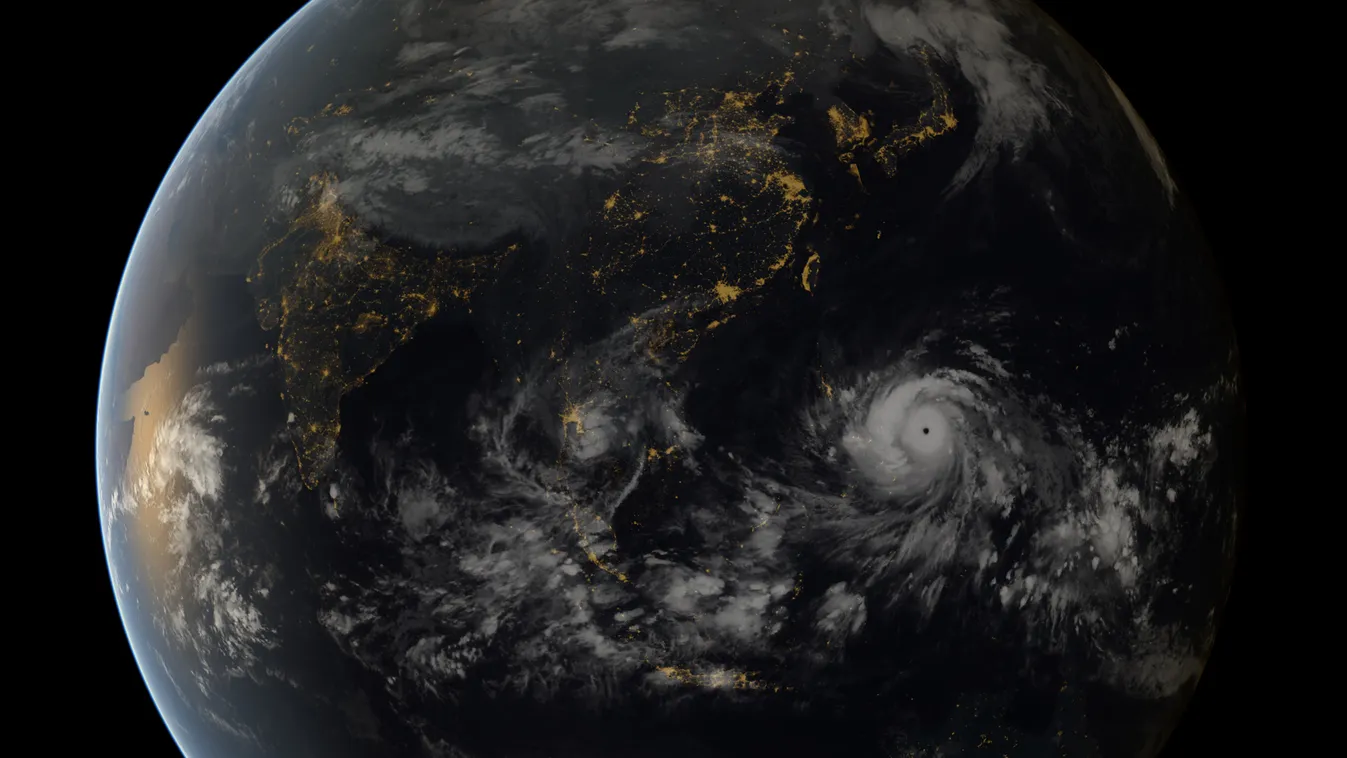 Haiyan hurrikán, műholdkép, Fülöp-szigetek 