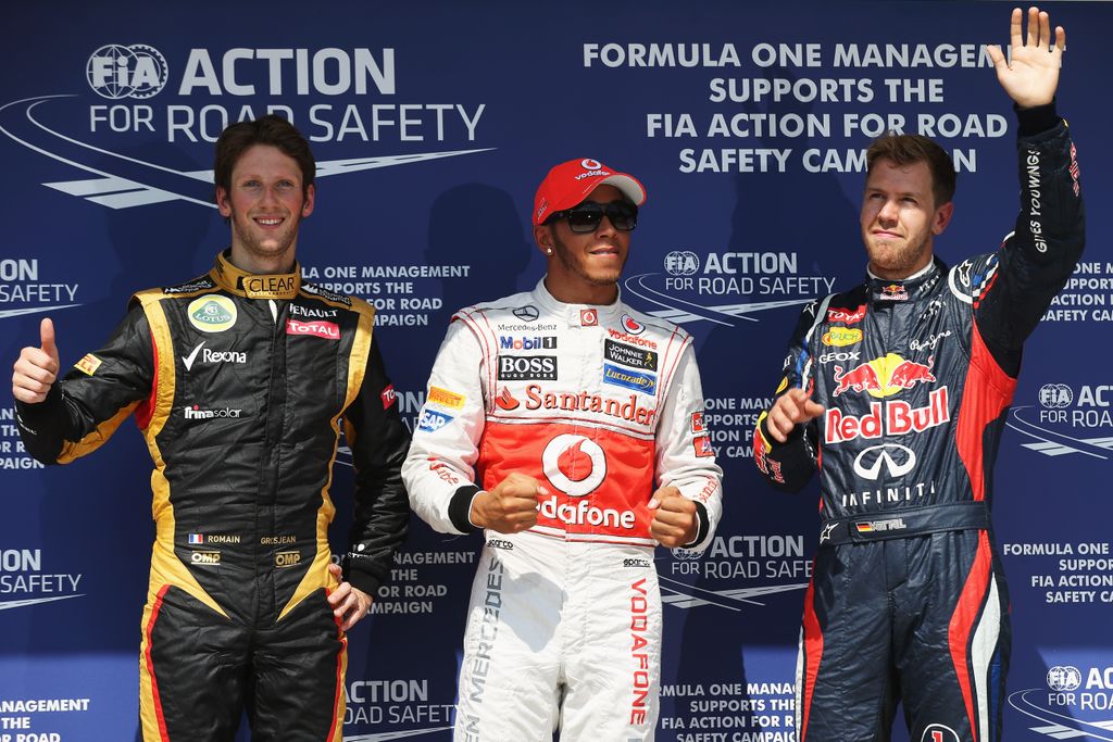 Forma-1, Romain Grosjean, Lotus, Lewis Hamilton, McLaren, Sebastian Vettel, Red Bull, Magyar Nagydíj 2012, szombat 
