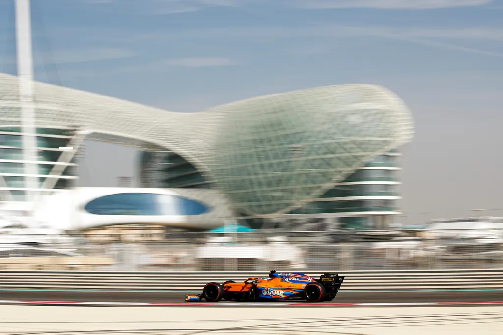 Forma-1, abu-dzabi tesztelés 2021, második nap, Lando Norris, McLaren 