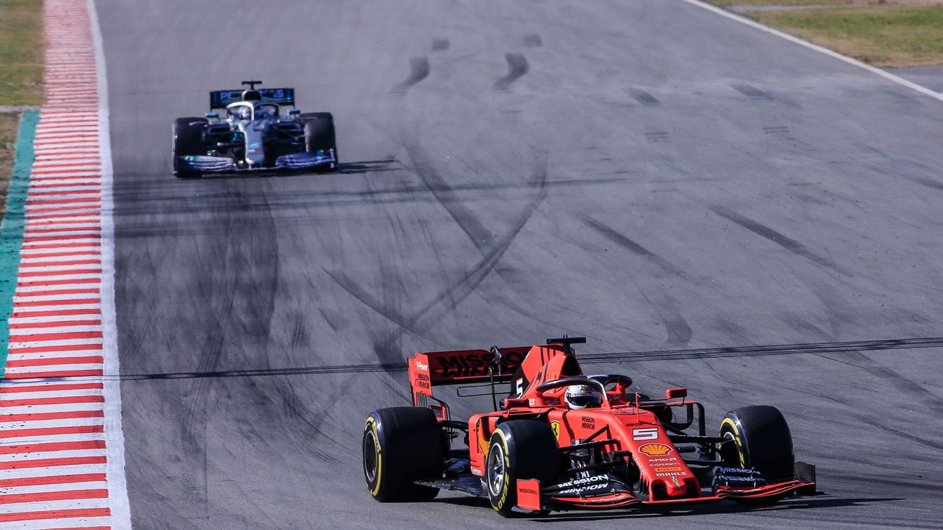 Forma-1, teszt, Barcelona, Valtteri Bottas Mercedes-AMG Petronas, Sebastian Vettel, Scuderia Ferrari 