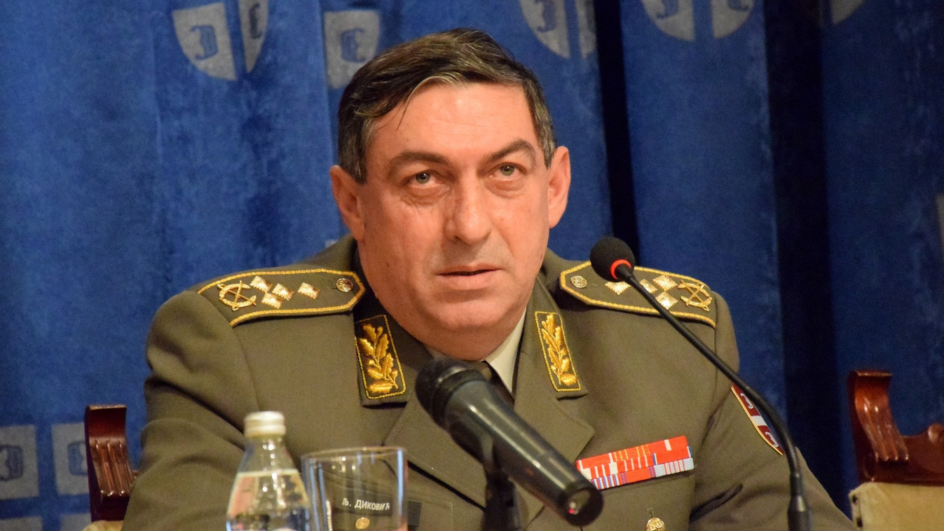 Belgrade Serbia HELICOPTER CRASH Crash Military ARMY Emergencies and Disasters ACCIDENT PRESS CONFERENCE Ljubisa Dikovic SQUARE FORMAT BELGRADE, SERBIA - MARCH 14: Chief of the General Staff of the Serbian Armed Forces General Ljubisa Dikovic speaks durin