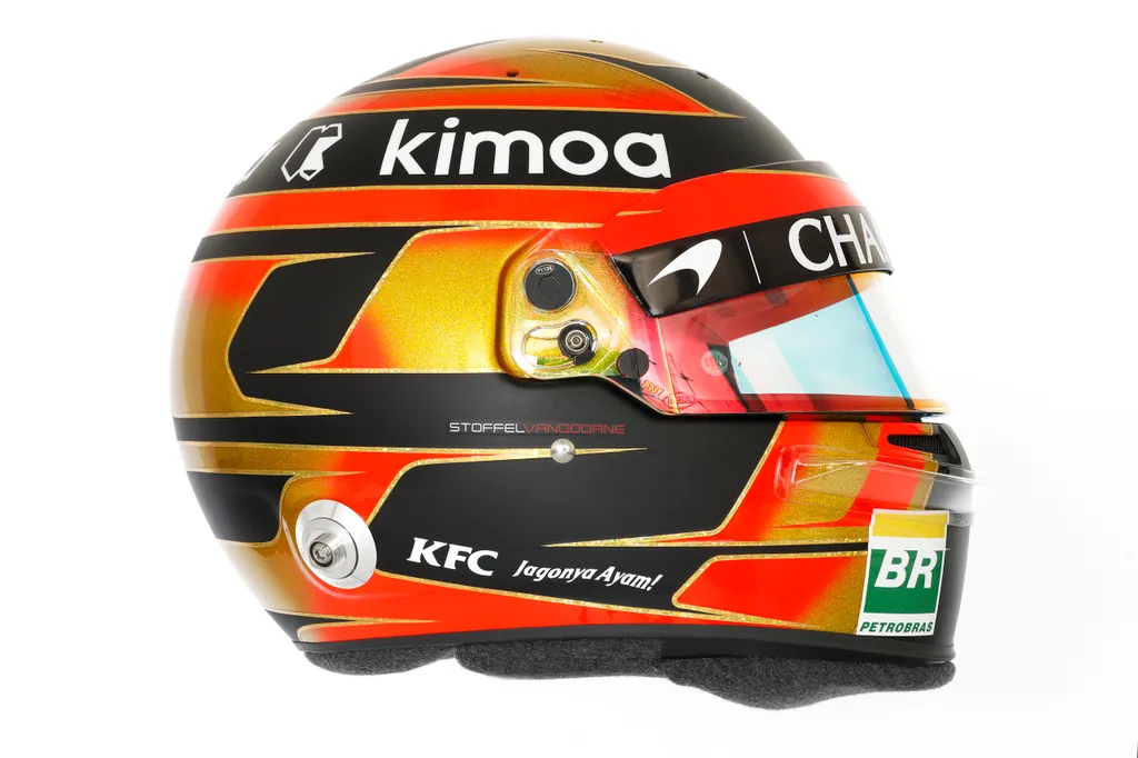 Forma-1, Stoffel Vandoorne, McLaren Racing, bukósisak 