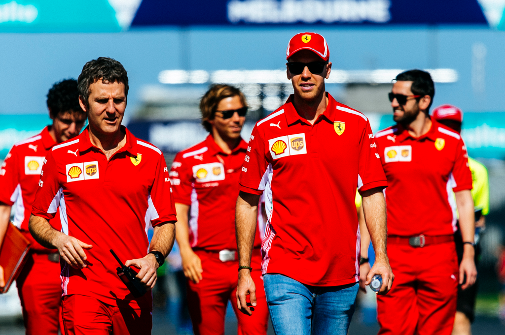 Előkészületek a Forma-1-es Ausztrál Nagydíjra, Sebastian Vettel, Scuderia Ferrari 