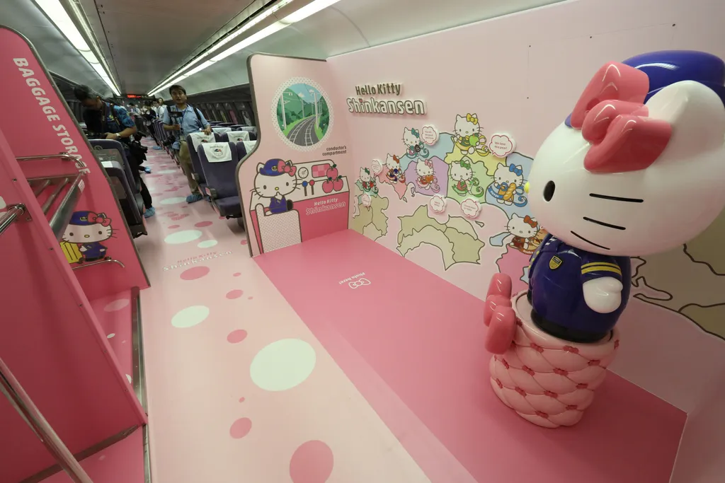 Hello Kitty szuperexpressz sinkanzen Japán 