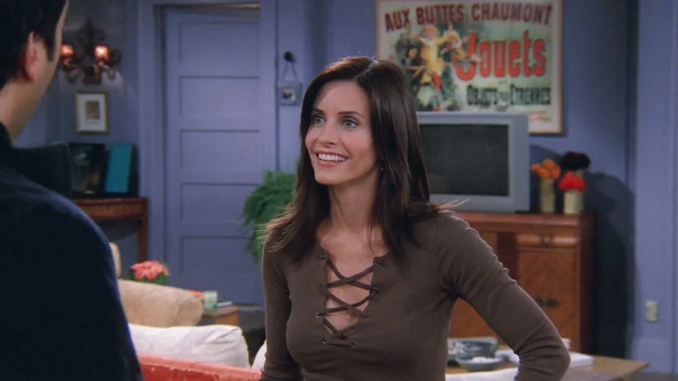 Courteney Cox mint Monica a Jóbarátokban 