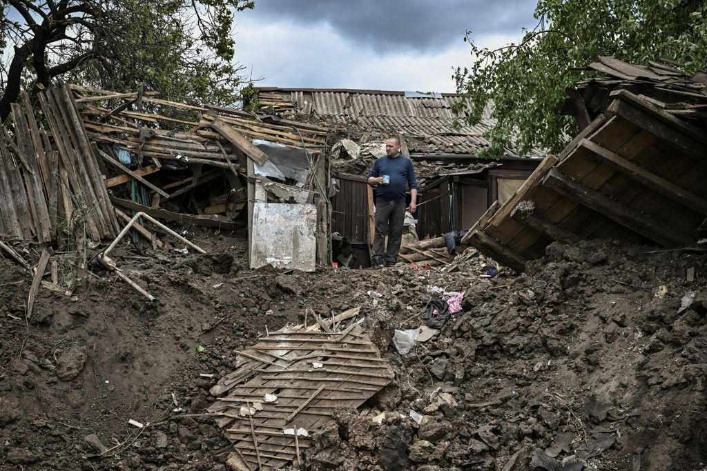ukrán válság 2022, orosz, ukrán, háború, Ukrajna, pusztítás, romok, bakhmut, lerombolt lakóház 