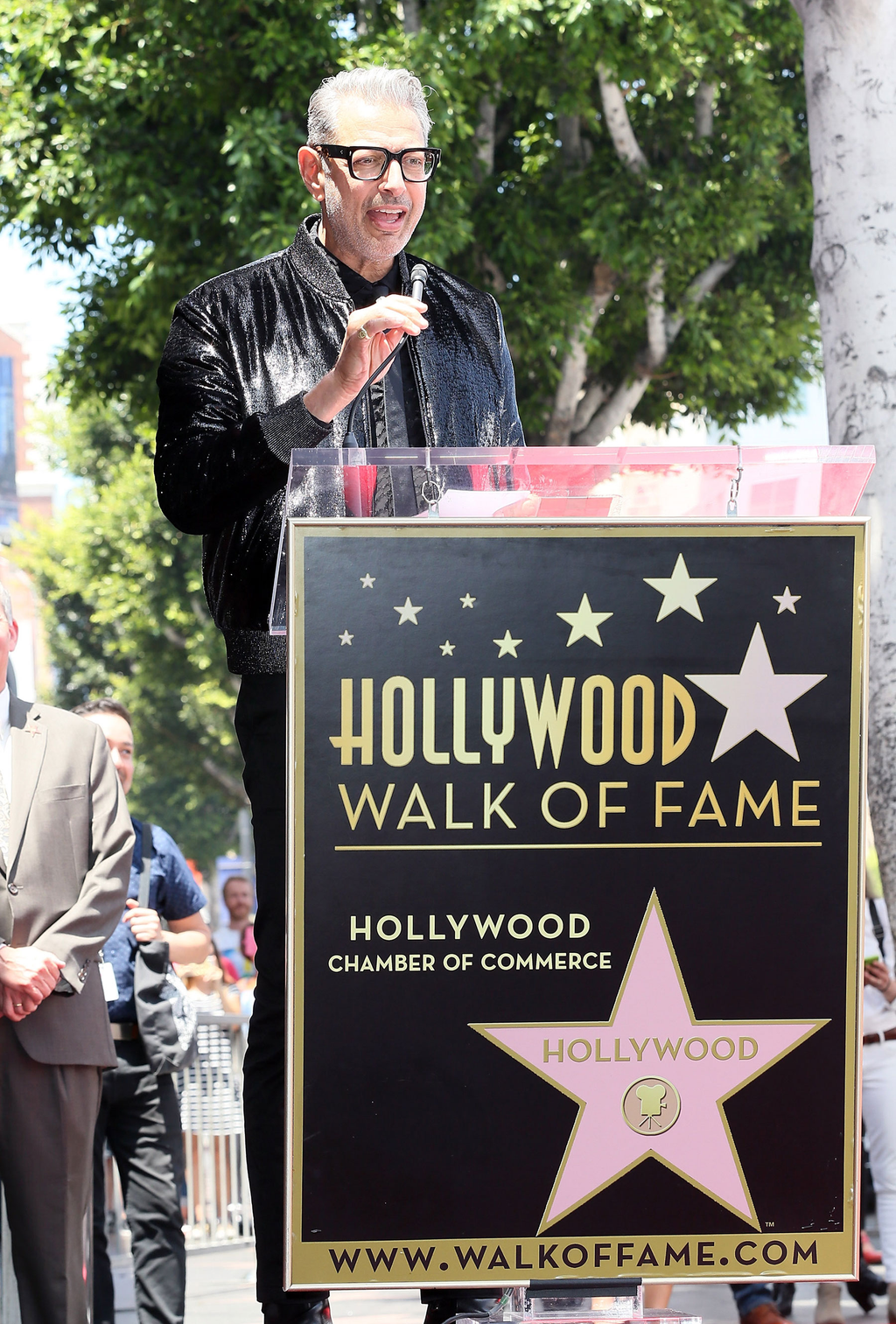Jeff Goldblum Honored With Star On The Hollywood Walk Of Fame Arts Culture and Entertainment Celebrities Hollywood FeedRouted_NorthAmerica attends Jeff Goldblum being honored with a Star on the Hollywood Walk of Fame on June 14, 2018 in Hollywood, Califor