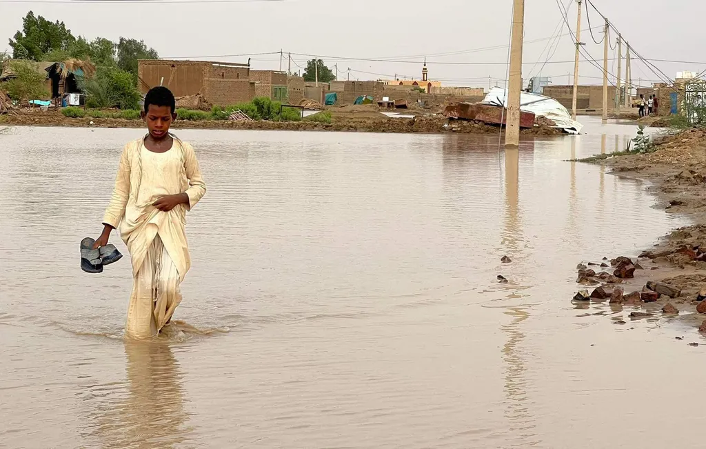 Khartoum, Szudán, áradás, árvíz, időjárás, Afrika 