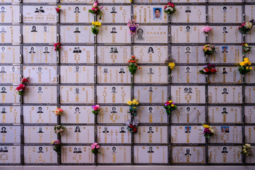 Teraszos temető Hongkongban 