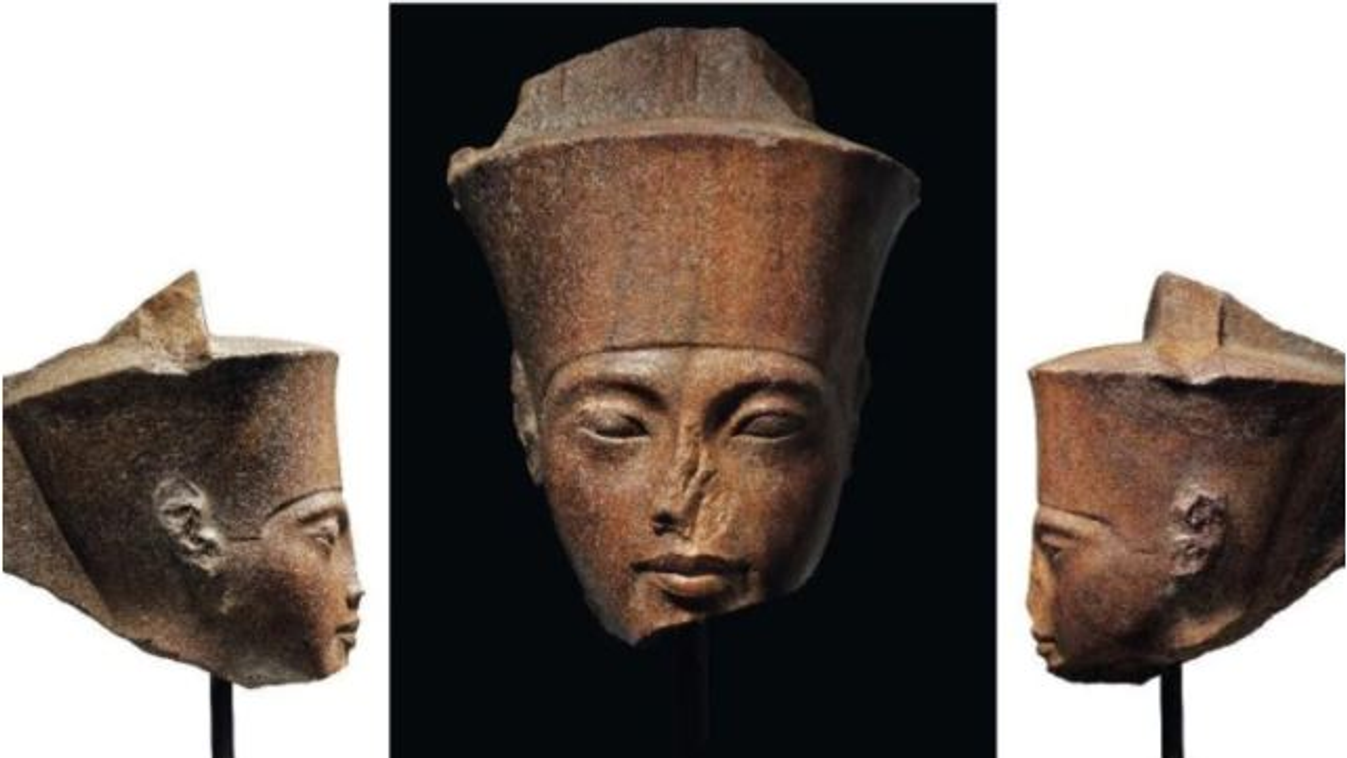 Egyiptom Tutanhamon fáraót ábrázoló bronz szoborfej árverésének leállítását kéri 