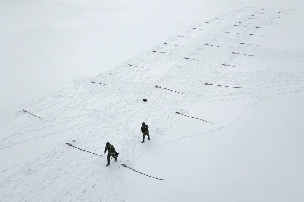 Russia Ice Blasting landscape trees snow Horizontal 