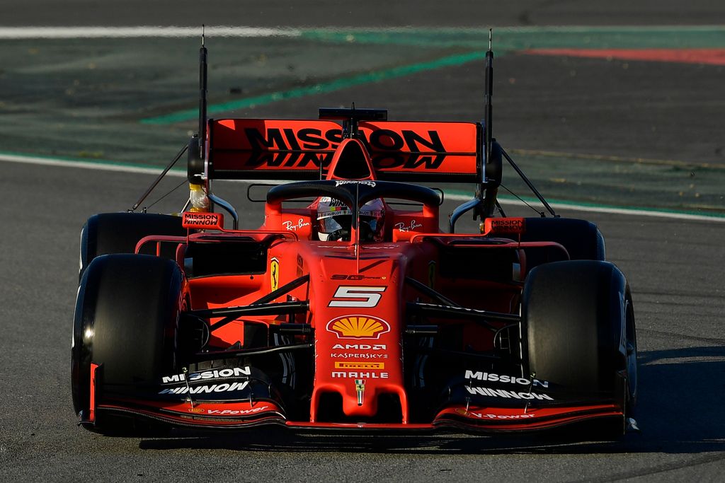 Forma-1, teszt, Barcelona, Sebastian Vettel, Scuderia Ferrari 