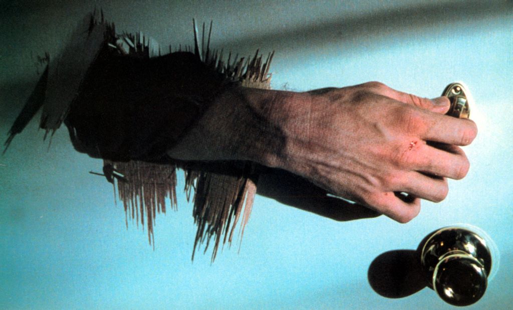 Halloween (1978) usa Cinéma main hand porte DOOR casser briser fracasser to break HORIZONTAL 