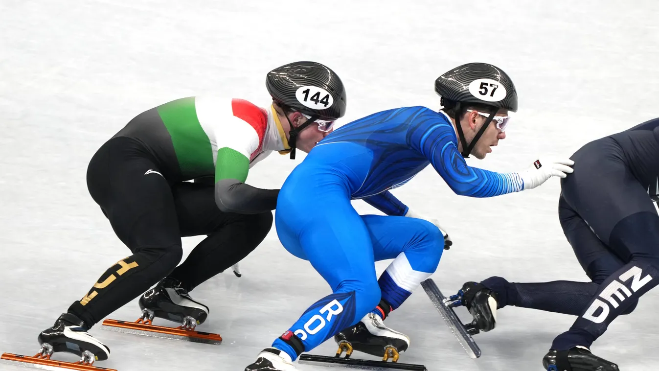 China Olympics 2022 Short Track Speed Skating ROC 2022 Olympic Games Beijing 2022 Olympics XXIV Olympic Winter Games Horizontal panoramic 