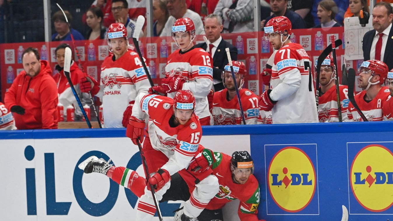 ERDÉLY Csanád, Magyarország - Dánia, jégkorong, hoki, világbajnokság, IIHF jégkorong-világbajnokság, Tampere Deck Arena, 2023.05.13. 