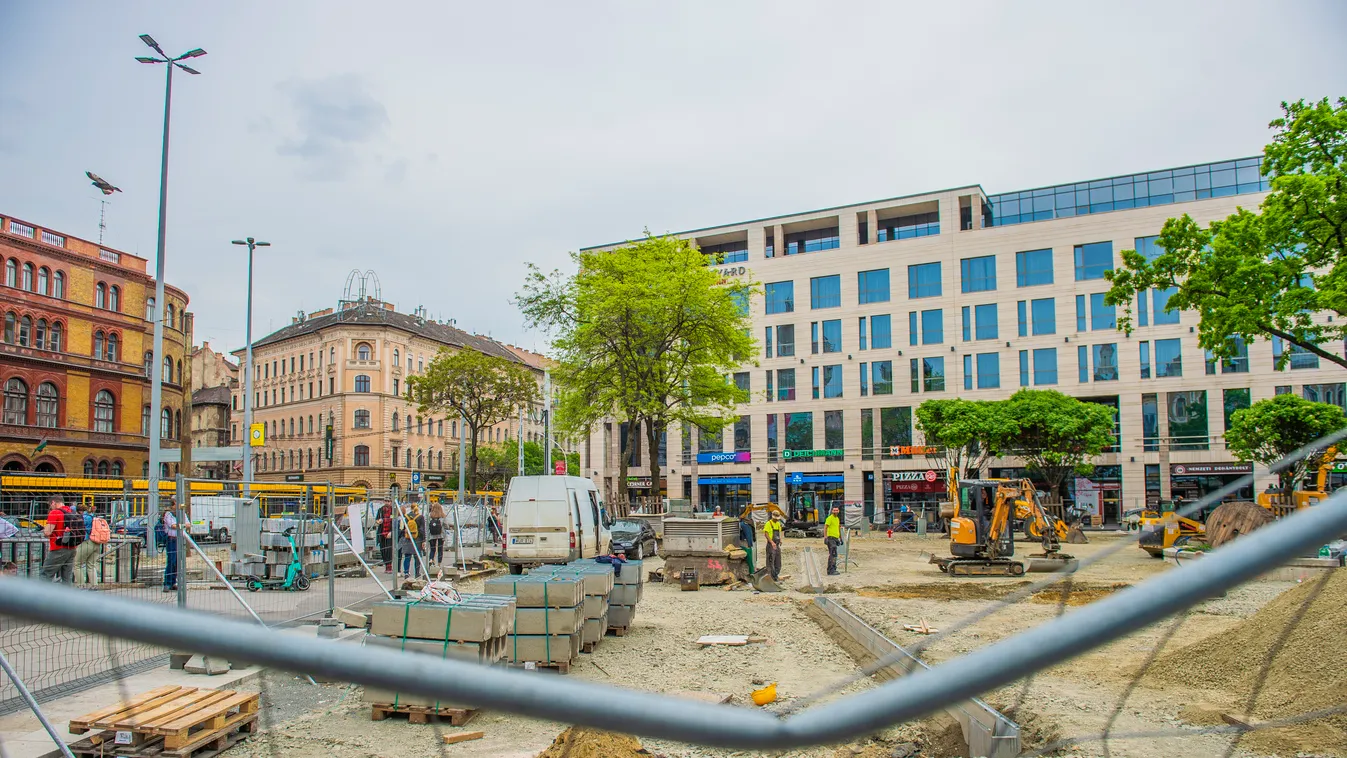 Blaha Lujza tér, Blaha építkezés, Blaha Lujza téri zebra, zebra, új zebra, budapest, Blaha, Blaha Lujza téri építkezés, átépítés 