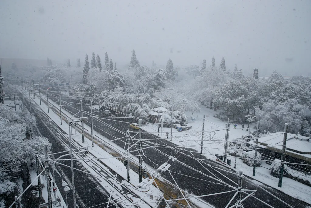 Képeken a hatalmas görögországi havazás, galéria, 2021.02.17. 