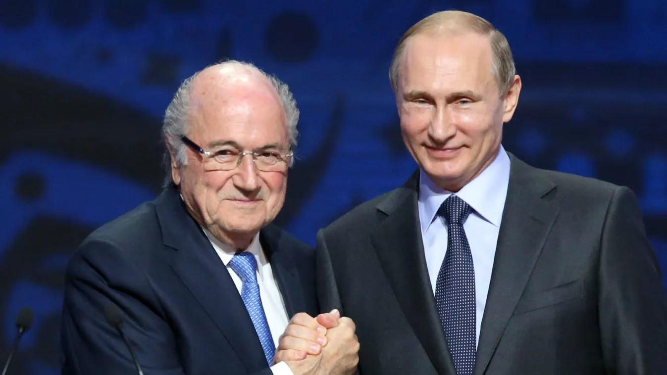 Sepp Blatter Vlagyimir Putyin focivébé 2018 