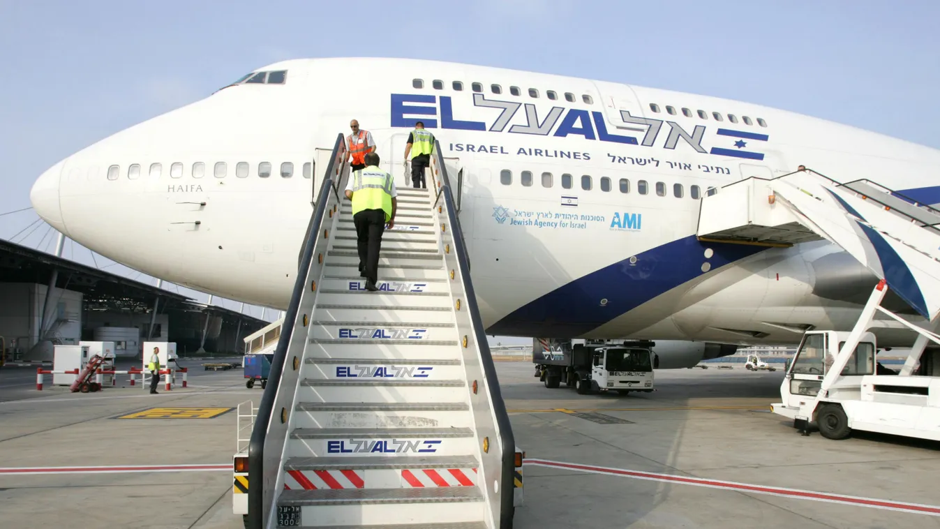 El Al Boeing 747 Tel-Aviv Ben Gurion repülőtér 