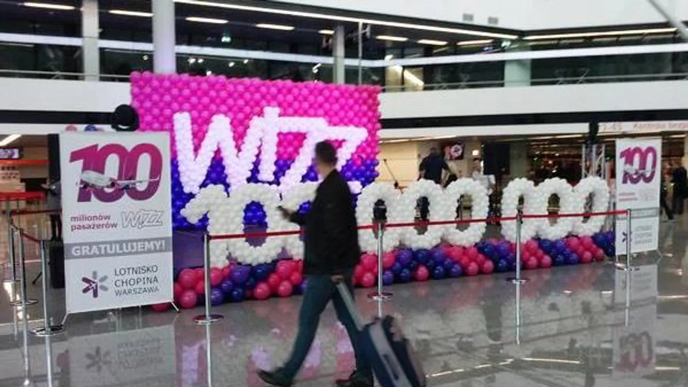 Wizz Air 100 millió utas Varsó 