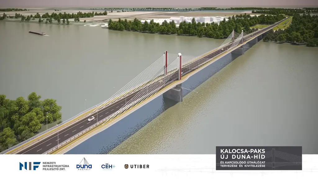 Kalocsa-Paks új Duna-híd látványterv 