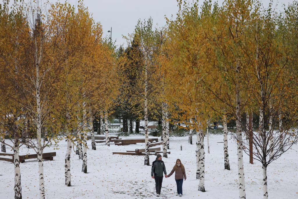 havazás, elsőhó, első hó, hó, október, moszkva, oroszország 