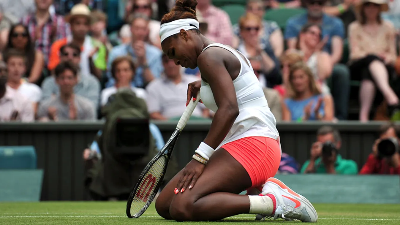 Serena Williams, miután kiesett a Sabine Lisicki elleni meccsen Wimbledonban