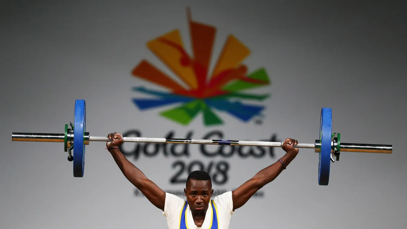Weightlifting - Commonwealth Games Day 1 Barbell Bumper plates Competition iron plates Collars Singlet Belt Chalk Tape Shoes steel bar 1 Arena Sport Commonwealth Games Gold Coast - Queensland Weightlifting Gold Coast FeedRouted_Asia FeedRouted_Australasia
