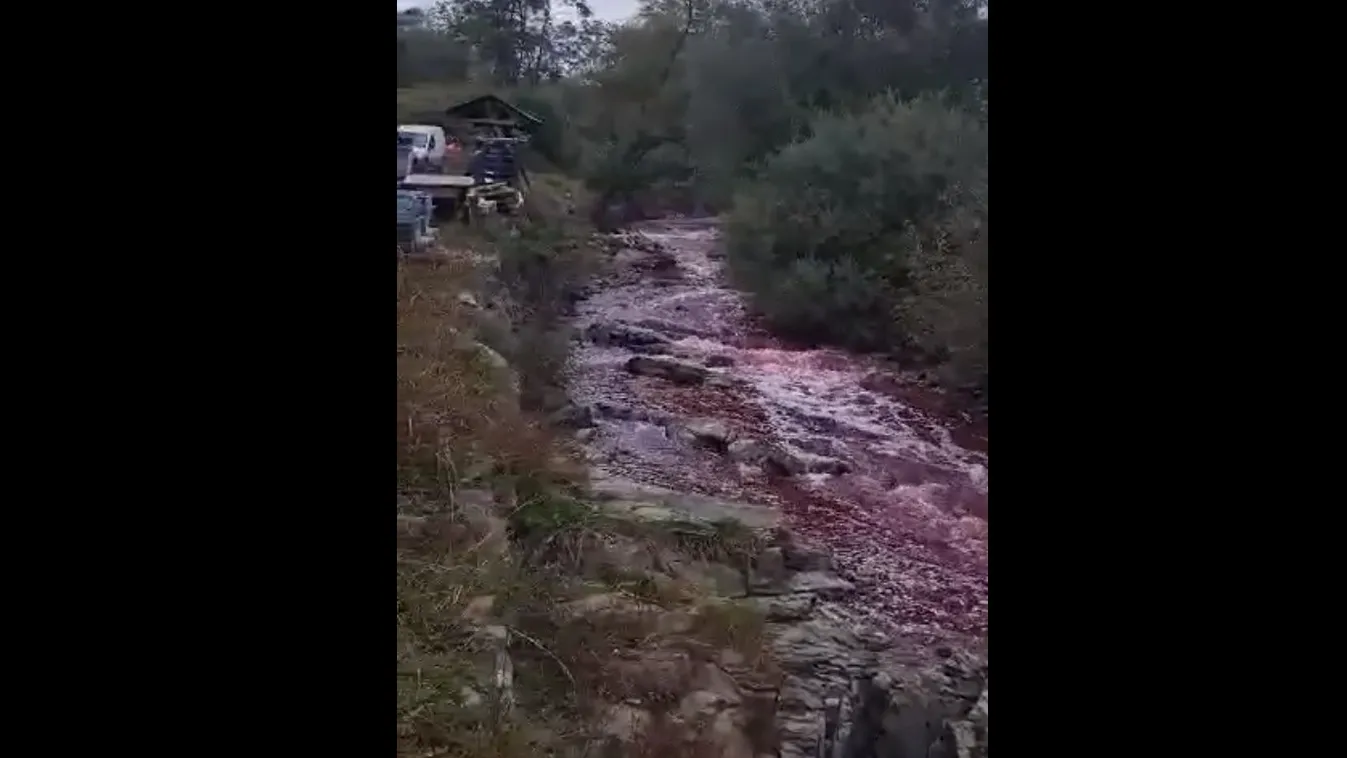 Szalóca folyó,  Beszterce-Naszód megye, szennyezés, vörös 
