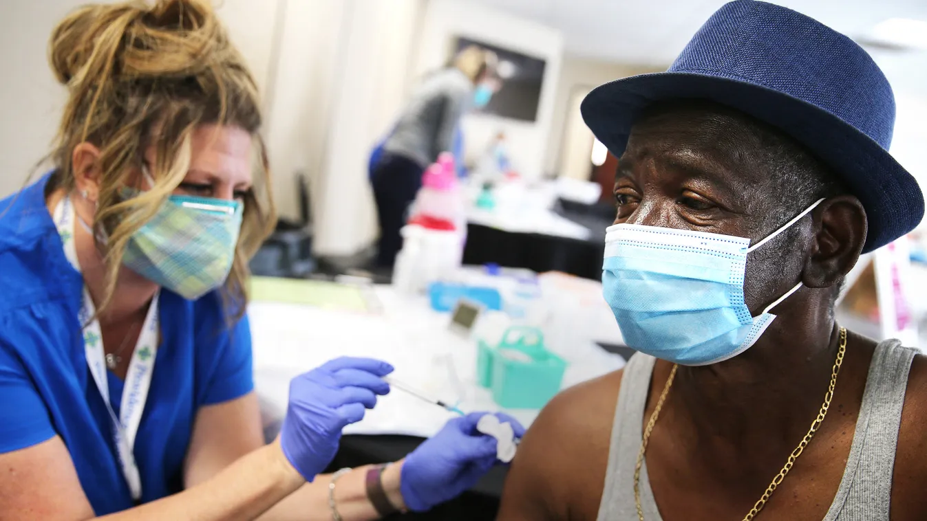 Pop-Up COVID-19 Vaccine Clinic Held At Predominantly Black Church In L.A. GettyImageRank2 Color Image Horizontal 