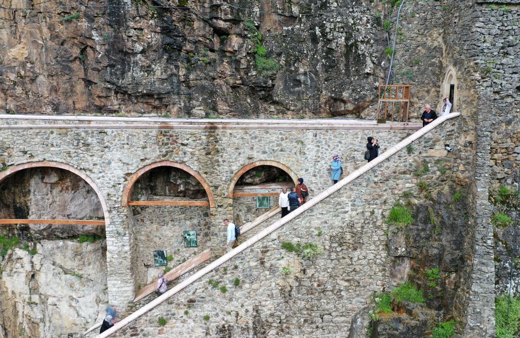 Sümela kolostor, Törökország Sumela Monastery in Turkiye 2022,Sumela Monastery,Trabzon,Turkiye Horizontal 