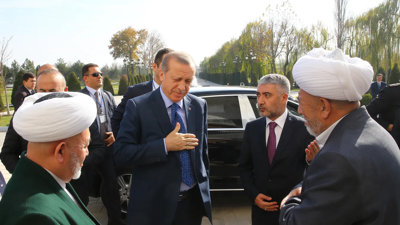 Turkish President Erdogan in Uzbekistan TURKEY MUSLIM Turkish Recep Tayyip Erdogan DIPLOMACY Islam OFFICIAL VISIT tomb Shrine Shire 