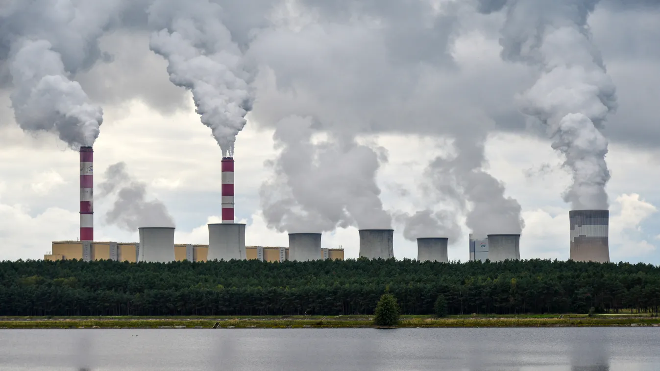 power plant smoke, erőmű, füst, környezet, szennyezés, illusztráció 