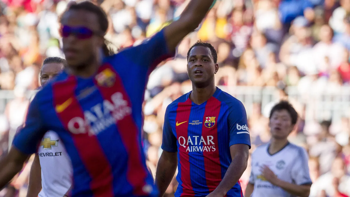 FC Barcelona Legends - Manchester United Legends : Friendly Match FOOTBALL 2017 June Barcelona Spain STAR Soccer players Manchester FRIENDLY MATCH Photograph Camp Nou stadium former players FC Barcelona Legends Manchester United Legends Legends 