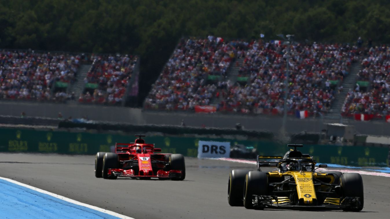 A Forma-1-es Francia Nagydíj, Nico Hülkenberg, Renault Sport Racing, Sebastian Vettel, Scuderia Ferrari 