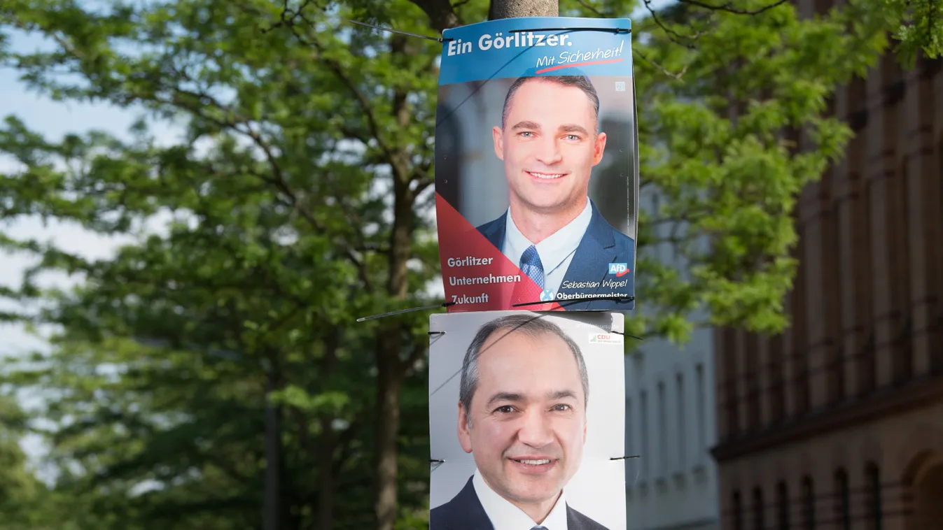 Lord Mayor election - Görlitz POLITICS parties AfD election campaign 