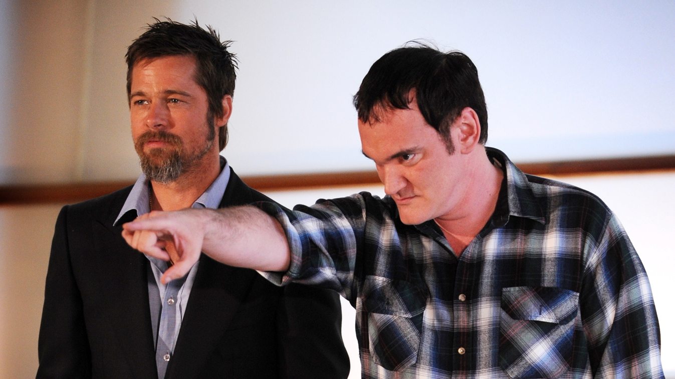 Brad Pitt és Quentin Tarantino 2009-ben a San Sebastian-i filmfesztiválon 