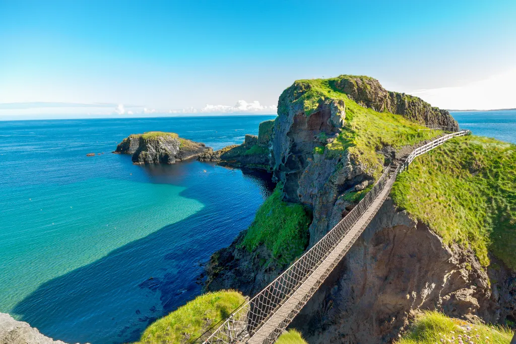 Carrick-A-Rede, Rope, kötélhíd, Ír-sziget, Carrick, sziget, Írország, 