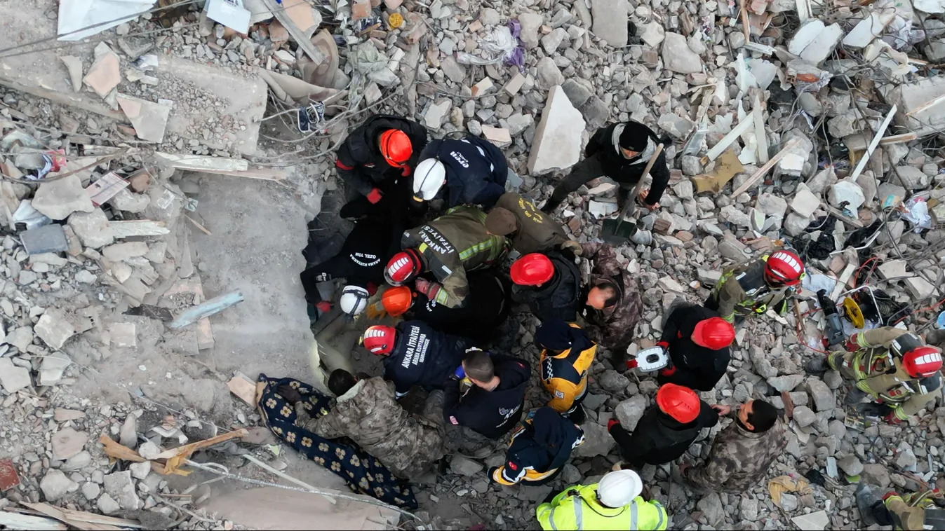 Rescue Teams Work Non Stop To Save Survivors From Earthquake In Hatay NurPhoto General news Disaster Disaster and Accident Natural Phenomena Turkey Earthquake Hatay - Turkey People February 10 2023 10th February 2023 Eathquake 2023 Horizontal EARTHQUAKE 