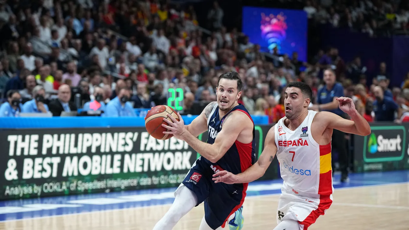 France - Spain Sports EM Action Thomas Heurtel Jaime Fernandez Horizontal BASKETBALL 