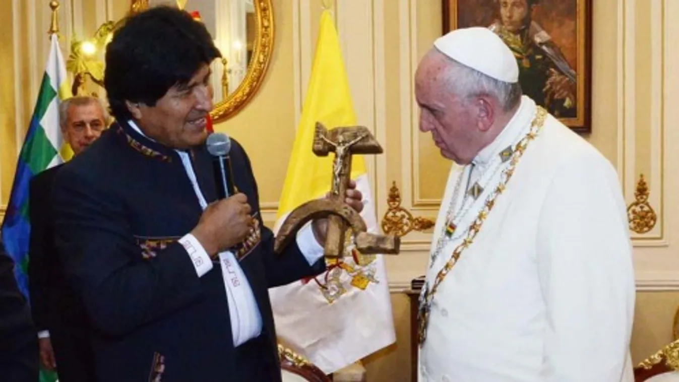 Ferenc pápa Evo Morales 