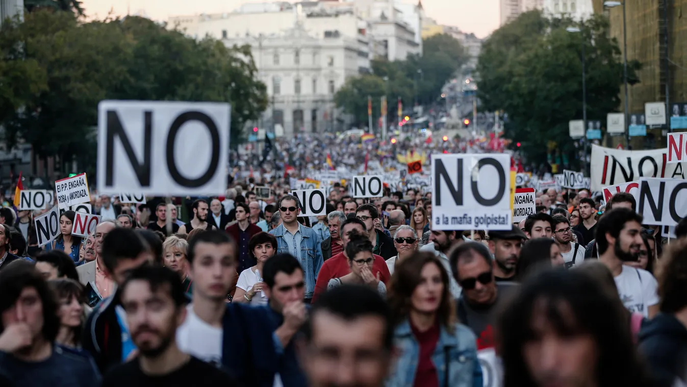 Spanyolország, politikai tüntetés 