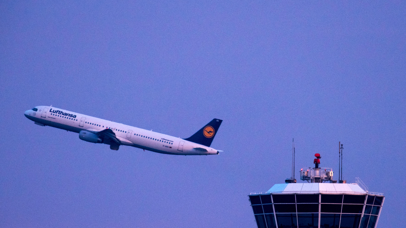German airline Lufthansa on strike LOGO STRIKE labour cabin crews SQUARE FORMAT 