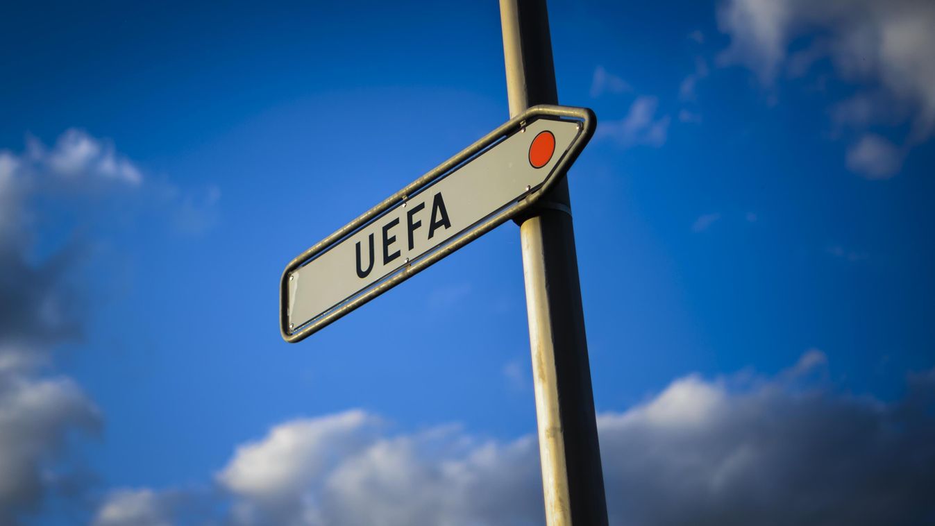 Horizontal TRAFFIC SIGN UEFA ILLUSTRATION 